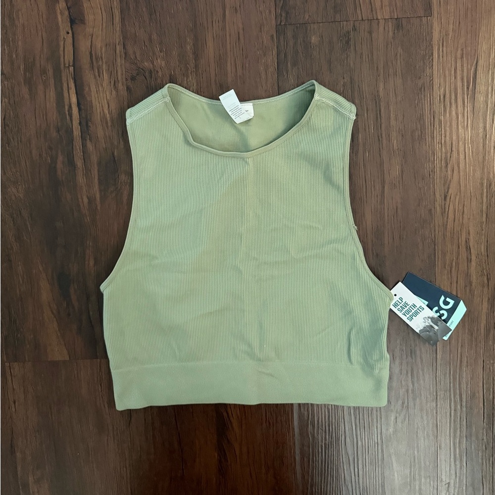 DSG Ribbed‎ High Neck Brami Olive Leaf Green Large